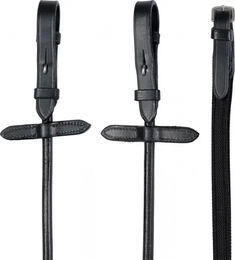 Produktbild von HorseGuard Supergrip Rund Zügel für Pferde aus Leder in Schwarz