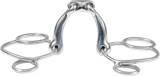 Produktbild von HorseGuard Universal 2-Ring Gebiss aus Edelstahl in Silber für Pferde