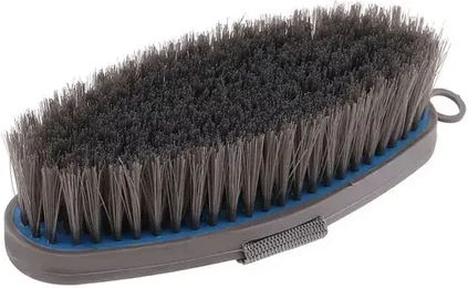Produktbild von HorseGuard Weiche Bürste mit Softgrip aus Nylon in Blau und Grau für Pferde