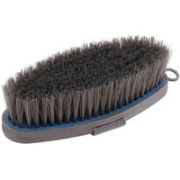 Produktbild von HorseGuard Weiche Bürste mit Softgrip aus Nylon in Blau und Grau für Pferde