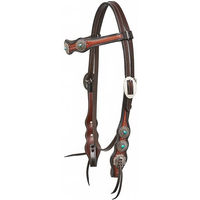 Produktbild von Horseman's Tack Kopfstück Navajo Concha aus Leder in Braun