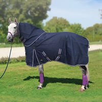Produktbild von Horsenjoy Aristo Combo Outdoor-Pferdedecke mit Halsabdeckung in Blau aus Polyester