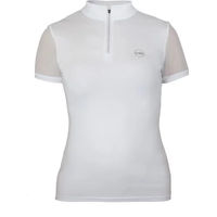 Produktbild von Horsenjoy Avery Turnierpolo Damen Reitshirt Weiß Sommer Stoff Größe 38