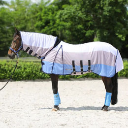 Produktbild von Horsenjoy Davina Fliegendecke für Pferde mit Halsabdeckung Blau 125 cm