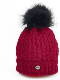 Produktbild von Horsenjoy Elza Fleece Mütze Damen Winter Rot