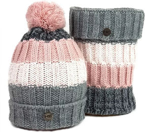 Produktbild von Horsenjoy Estera Wintermütze und Schal für Damen aus Fleece in Bunt
