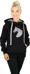 Produktbild von Horsenjoy Hoodie Damen Born To Ride Schwarz Größe L