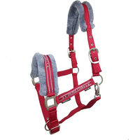 Produktbild von Horsenjoy Horse Star Pferdehalfter aus Plüsch in Rot