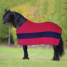 Produktbild von Horsenjoy Pferdedecke aus Fleece mit Gurten in Blau oder Rot