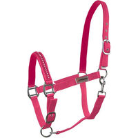 Produktbild von Horsenjoy Pferdehalfter aus Nylon in Rosa mit Glitter