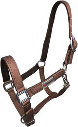 Produktbild von Horsenjoy Pferdehalfter aus Nylon Marvel Braun für Ponys