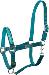 Produktbild von Horsenjoy Pferdehalfter aus Nylon mit Glitter für Ponys in Blau und Türkis