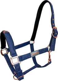 Produktbild von Horsenjoy Pferdehalfter Heidi aus Nylon in Blau für Ponys