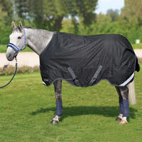 Produktbild von Horsenjoy Rain Warrior Outdoor-Pferdedecke aus Fleece in Schwarz