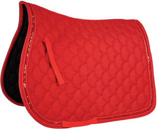 Produktbild von Horsenjoy Shine Dressursattelpad für Pferde aus Polyester in Rot