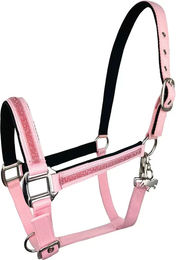 Horsenjoy Soraya Pferdehalfter mit Edelstahlbeschlägen in Rosa – Bild 1 von 1