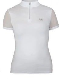 Produktbild von Horsenjoy Turnier-Poloshirt Mädchen Avery Weiß Sommer Reitshirt für Kinder
