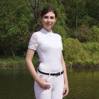 Produktbild von Horsenjoy Turnierpolo Victoria Damen Weiß Größe 36