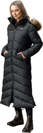 Horseware AA Nivia Lange Daunenjacke für Damen in Schwarz mit Velours und wasserdichtem Material – Bild 1 von 1