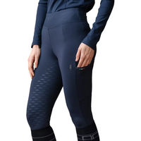 Produktbild von Horseware Alba Alessandro Albanese Reitleggings Damen gebürstet mit Vollgrip Blau XL