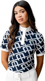 Horseware Alcina Alessandro Albanese Reitshirt Damen Weiß Blau Größe M – Bild 1 von 1