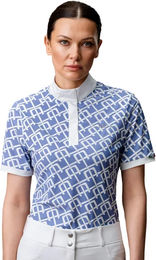 Horseware Alcina Alessandro Albanese Reitshirt Damen Weiß Blau XL – Bild 1 von 1