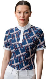 Horseware Alessandro Albanese Reitshirt Damen Weiß Blau Bunt Stoff Größe L – Bild 1 von 1