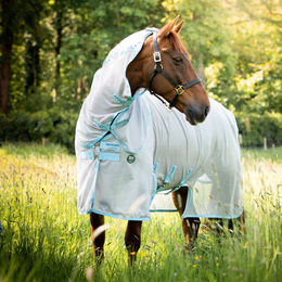 Horseware AmEco Bug Buster Plus Insekten- und Sommerdecke für Pferde Silber/Blau 140 cm – Bild 1 von 11