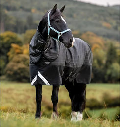 Horseware Amigo 1200D FieldSafe Reflectech Plus Turnout Pferdedecke wasserdicht 250g Schwarz – Bild 1 von 2