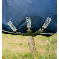 Produktbild von Horseware Amigo 1200D Original Turnout Lite 0g Pferdedecke wasserdicht Navy Titanium Grey Silver 125 cm