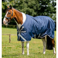 Produktbild von Horseware Amigo 1200D Original Turnout Lite 0g Pferdedecke wasserdicht Navy Titanium Grey Silver 165 cm