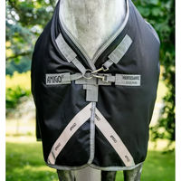 Produktbild von Horseware Amigo 1200D Original Turnout Lite Outdoor-Pferdedecke wasserdicht 145 cm Schwarz Grau Silber
