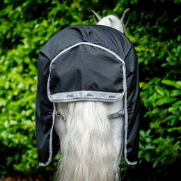 Horseware Amigo 1200D Original Turnout Lite Pferdedecke wasserdicht Schwarz Grau Silber 125 cm – Bild 1 von 9