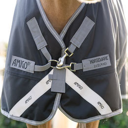 Produktbild von Horseware Amigo 1200D Plus Pony Outdoordecke aus Polyester in Schwarz Grau Silber
