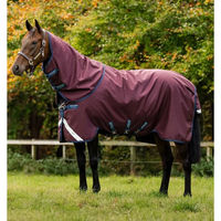 Produktbild von Horseware Amigo 1200D Plus Turnout 0g Weidedecke für Pferde Burgundy/Navy & Titanium Grey Größe 130
