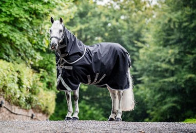 Produktbild von Horseware Amigo 1200D Plus Turnout Bundle Pferdedecke 145cm Schwarz Grau Silber