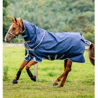 Produktbild von Horseware Amigo 1200D Plus Turnout Outdoor-Pferdedecke mit Halsabdeckung Blau
