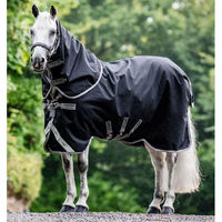 Produktbild von Horseware Amigo 1200D Plus Turnout Outdoor-Pferdedecke mit Halsabdeckung in Schwarz
