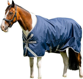 Horseware Amigo 1200D Plus Turnout Weidedecke Bundle mit 50g 100g und 200g Liner für Pferde Größe 130 cm Navy Titanium Grey Silver – Bild 1 von 1