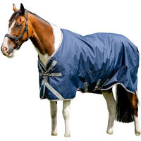 Produktbild von Horseware Amigo 1200D Plus Turnout Weidedecke Bundle mit 50g 100g und 200g Liner für Pferde Größe 130 cm Navy Titanium Grey Silver