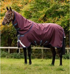Horseware Amigo 1200D Plus Turnout Weidedecke für Pferde 250g Burgundy/Navy & Titanium Grey Größe 145 – Bild 1 von 1