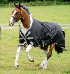 Horseware Amigo 1200D Ripstop Outdoor-Decke für Pferde XL Schwarz Silber – Bild 1 von 1