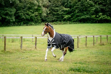 Produktbild von Horseware Amigo 1200D Turnout Pferdedecke 0g Schwarz Grau Silber
