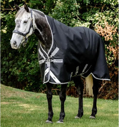 Horseware Amigo 1200D WUG Turnout Outdoor-Pferdedecke 50g Schwarz Silber 130 cm - 50 g – Bild 1 von 13