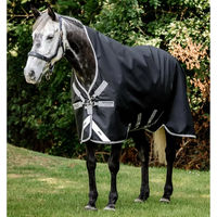 Produktbild von Horseware Amigo 1200D WUG Turnout Outdoor-Pferdedecke 50g Schwarz Silber 145 cm