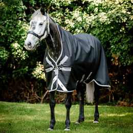 Horseware Amigo 1200D Wug Turnout Weidedecke für Pferde Größe 155 Black/Titanium Grey/Silver – Bild 1 von 1
