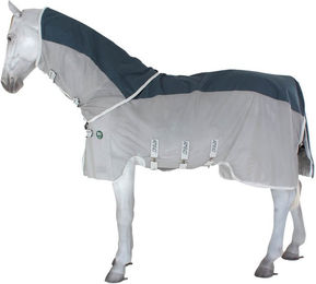 Horseware Amigo AmECO Combi Light Fliegendecke für Pferde aus Polyester in Blau und Grau 6’9" – Bild 1 von 8