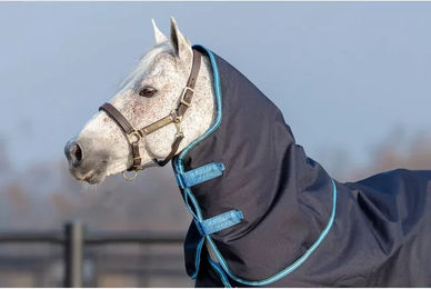 Horseware Amigo Bravo 12 Hood Pferdedecke aus Polyester in Blau oder Türkis Größe XS – Bild 1 von 2