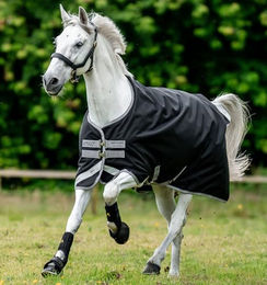 Horseware Amigo Bravo 12 Original Pferdedecke Schwarz Silber Grösse M – Bild 1 von 4
