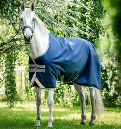 Horseware Amigo Bravo 12 Original Turnout Pferdedecke Marine Blau Silber – Bild 1 von 6